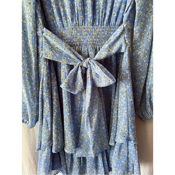 Japna | Long Sleeve Flowy Mini Dress - Picture 6 of 6